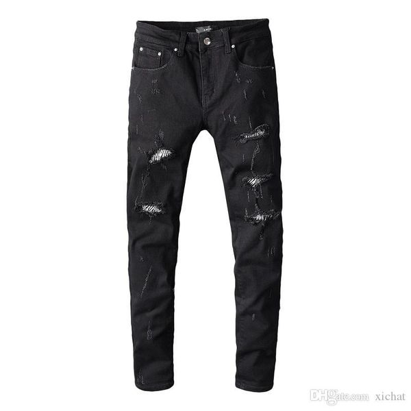 2019 autumn mens ripped patches skinny blue jeans designer distressed badge slim fit motorcycle biker hole beggar hip hop denim pants 601
2019 autumn mens ripped patches skinny blue jeans designer distressed badge slim fit motorcycle biker hole beggar hip hop denim pants 601
