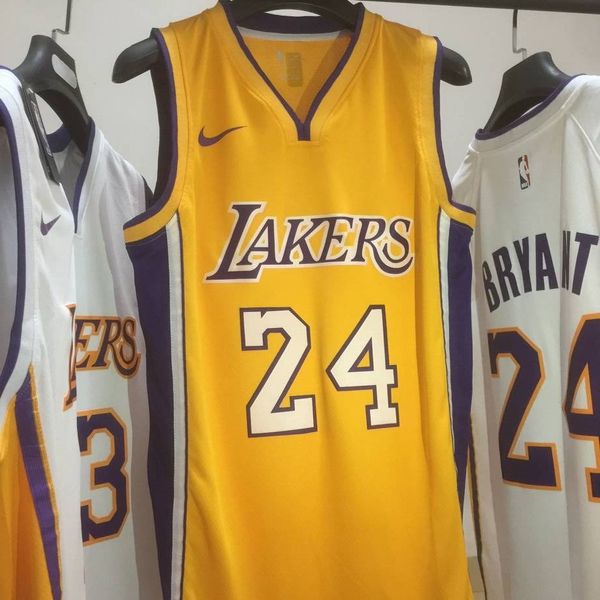 2020 new lakers 24# kobe bryant city black edition basketball 1 nba jersey name and number pressing printed authentic, Blue;black
2020 new lakers 24# kobe bryant city black edition basketball 1 nba jersey name and number pressing printed authentic, Blue;black