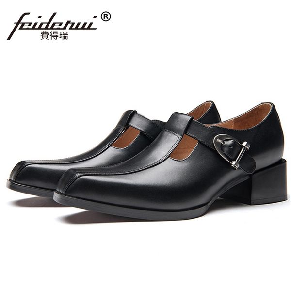 fashion genuine leather high heels man handmade belt oxfords square toe height increase men's formal dress office shoes ss502, Black
fashion genuine leather high heels man handmade belt oxfords square toe height increase men's formal dress office shoes ss502, Black