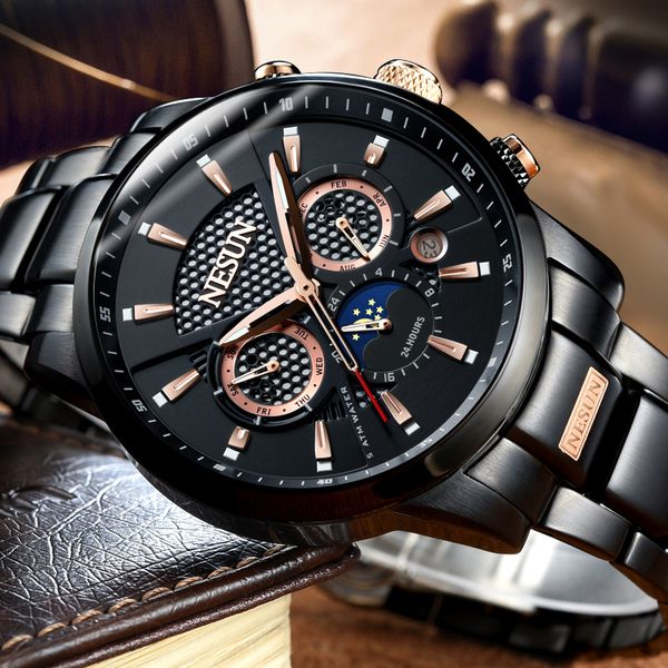 nesun fashion casual brand men automatic mechanical wristwatches waterproof luminous sports watches clock male relogio masculino, Slivery;brown
nesun fashion casual brand men automatic mechanical wristwatches waterproof luminous sports watches clock male relogio masculino, Slivery;brown