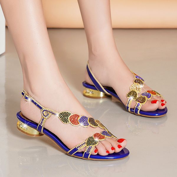 new women blue color sandals summer crystal rhinestone low heel bohemian ladies flat shoes beach/shopping shoes h20605-15, Black
new women blue color sandals summer crystal rhinestone low heel bohemian ladies flat shoes beach/shopping shoes h20605-15, Black