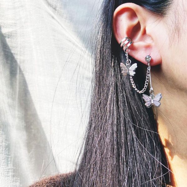 butterfly pendant earrings clipfor women girls gothic silver color ear cuff chain earrings punk ear clips jewelry brincos
butterfly pendant earrings clipfor women girls gothic silver color ear cuff chain earrings punk ear clips jewelry brincos