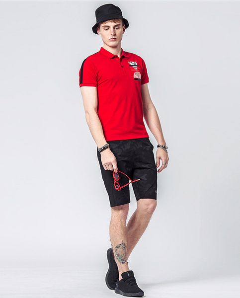summer designer mens solid shirts short sleeved polo male fashion polos tees, White;black
summer designer mens solid shirts short sleeved polo male fashion polos tees, White;black