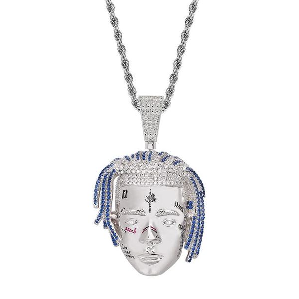 hip hop pendant necklaces jewelry 2019 new fashion men women rapper glaring zircon paved 18k gold plated head portrait necklaces, Silver
hip hop pendant necklaces jewelry 2019 new fashion men women rapper glaring zircon paved 18k gold plated head portrait necklaces, Silver