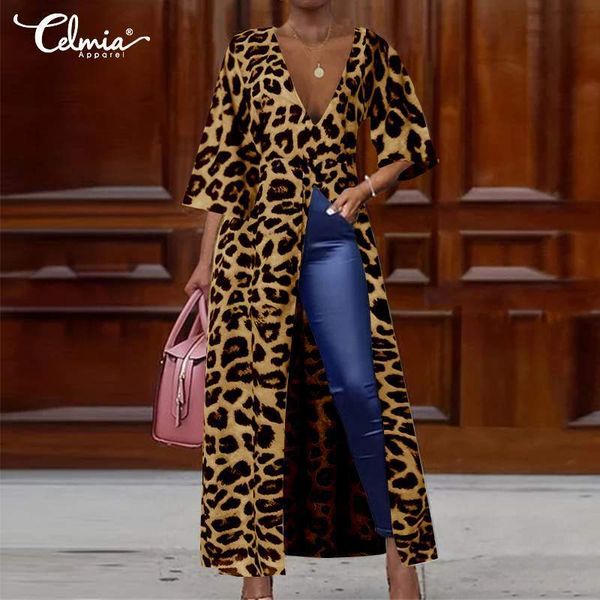 plus size women long maxi dress celmia v-neck high split female shirt sundress leopard print vestidos party robe s-5xl, Black;gray
plus size women long maxi dress celmia v-neck high split female shirt sundress leopard print vestidos party robe s-5xl, Black;gray