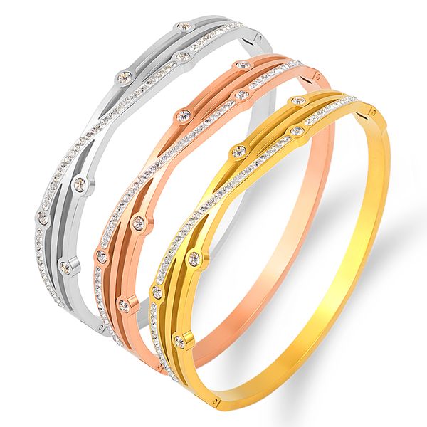 elegant vine design bracelets with stone titanium steel gold bangle for women jewelry cross bracelet wedding party couple gift, Black
elegant vine design bracelets with stone titanium steel gold bangle for women jewelry cross bracelet wedding party couple gift, Black