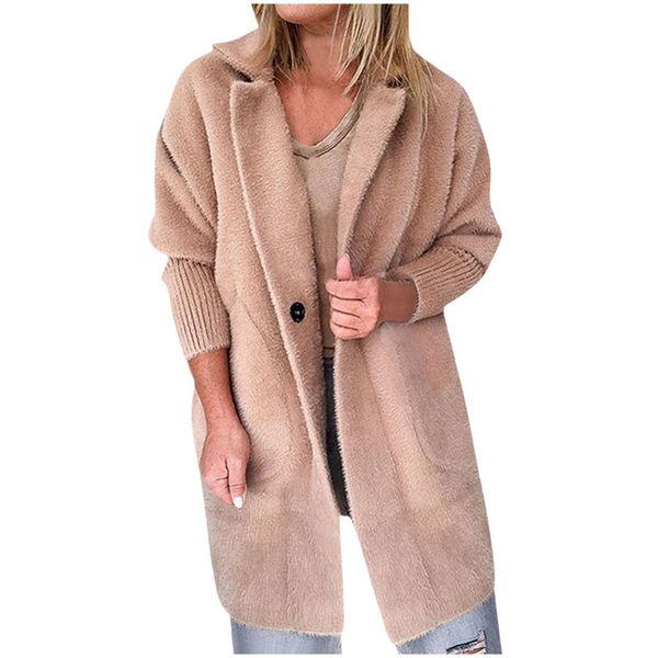 womens coat ladies warm coat jacket lapel winter long thickening outerwear dark buckle long sleeve loose size s, Black
womens coat ladies warm coat jacket lapel winter long thickening outerwear dark buckle long sleeve loose size s, Black