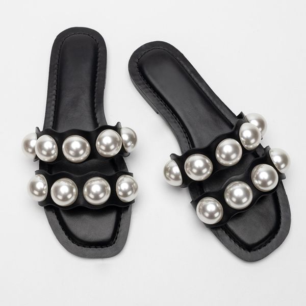 red slippers women summer wear flat heel 2020 new pearl flat-bottomed beach sandals for pregnant women drag women's shoes, Black
red slippers women summer wear flat heel 2020 new pearl flat-bottomed beach sandals for pregnant women drag women's shoes, Black