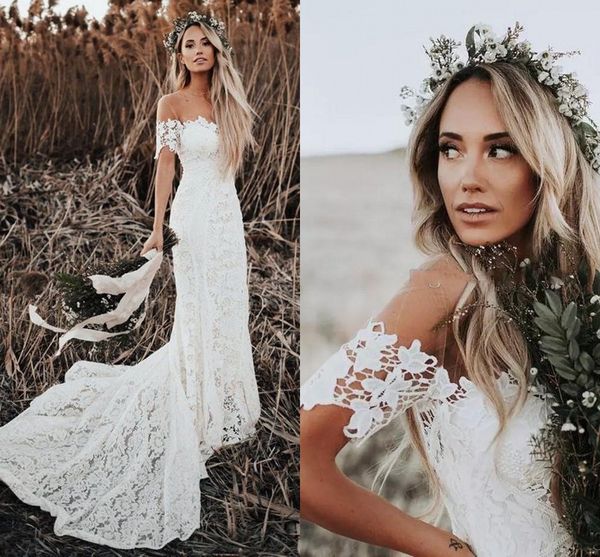 country designer wedding dress off the shoulder with short sleeves lace bodice beach vestidos de novia wedding dresses bridal gowns, White
country designer wedding dress off the shoulder with short sleeves lace bodice beach vestidos de novia wedding dresses bridal gowns, White