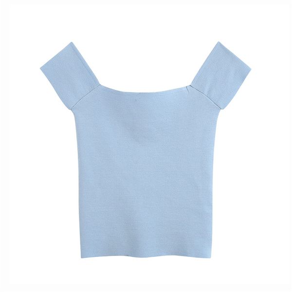 women's tanks & camis stylish stretch slim knitted crop women t-shirt blouses fashion slash neck short sleeve female shirts black chic, White
women's tanks & camis stylish stretch slim knitted crop women t-shirt blouses fashion slash neck short sleeve female shirts black chic, White