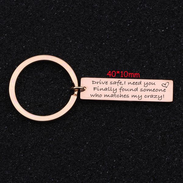 engraved drive safe i need you finally found someone who matches my crazy keychain for husband boyfriend gift charm keyfobs, Silver
engraved drive safe i need you finally found someone who matches my crazy keychain for husband boyfriend gift charm keyfobs, Silver