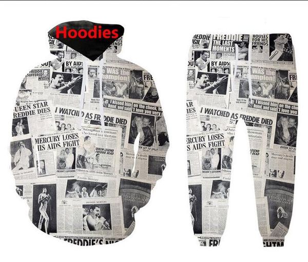 two piece set men women casual tracksuits 3d printing newspapers fashion hoodies hooded+pants sweatshirt us0107, Gray
two piece set men women casual tracksuits 3d printing newspapers fashion hoodies hooded+pants sweatshirt us0107, Gray