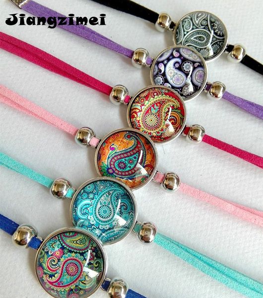 jiangzimei 24pcs/lot bandanna paisley mandala flower bracelets ethnic retro style glass cabochon leather bracelet paty gift t7190615, Black
jiangzimei 24pcs/lot bandanna paisley mandala flower bracelets ethnic retro style glass cabochon leather bracelet paty gift t7190615, Black