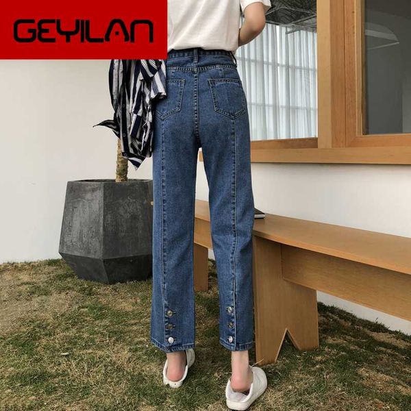 jeans women single breasted all-match korean style straight korean style high waist womens chic pockets students leisure trouser, Blue
jeans women single breasted all-match korean style straight korean style high waist womens chic pockets students leisure trouser, Blue