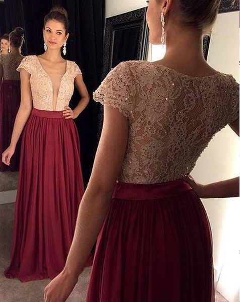 modest chiffon evening prom dresses deep v neck with short sleeves hollow back lace formal gowns party cocktail dress wholesale, Black;red
modest chiffon evening prom dresses deep v neck with short sleeves hollow back lace formal gowns party cocktail dress wholesale, Black;red
