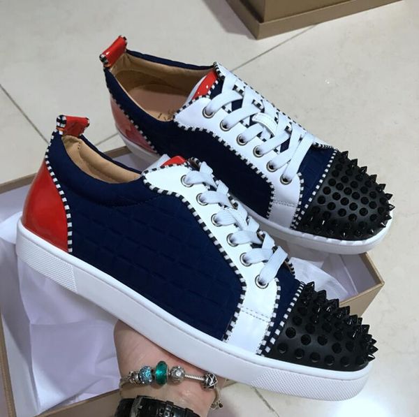 luxury men lace and toe nail low cut low lace up red bottom sneaker women casual shoes leisure trainer footwear size 35-47, Black
luxury men lace and toe nail low cut low lace up red bottom sneaker women casual shoes leisure trainer footwear size 35-47, Black
