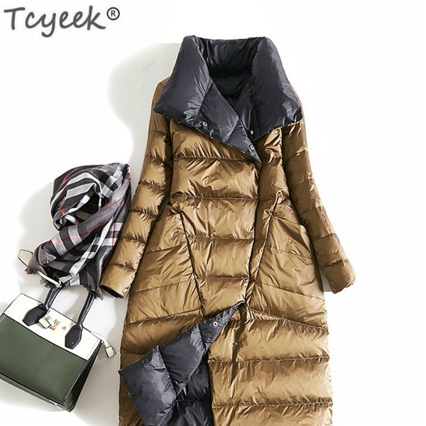 tcyeek winter down jacket women 90% white down coat female long warm both side snow outwear over knee parka coat jackets lwl1161, Black
tcyeek winter down jacket women 90% white down coat female long warm both side snow outwear over knee parka coat jackets lwl1161, Black