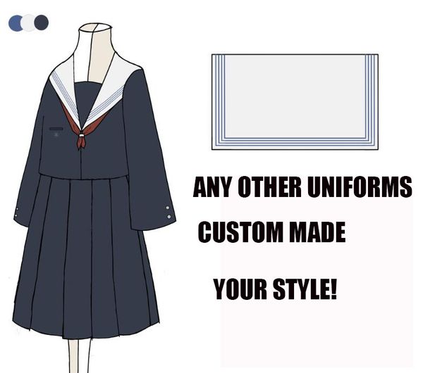 custom made customized japanese jk uniform set girls student school women novelty sailor suits school uniform, White
custom made customized japanese jk uniform set girls student school women novelty sailor suits school uniform, White