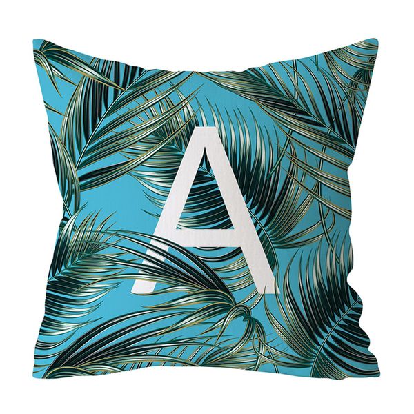 

45x45 cm home office sofa cushion cover hug decorative pillowcase cushion green leaf design cover housse de coussin