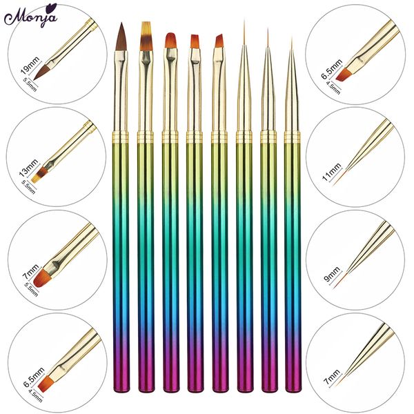 monja 8 styles nail art stripe lines liner painting gradient brush liquid powder acrylic uv gel extension builder drawing pen, Yellow
monja 8 styles nail art stripe lines liner painting gradient brush liquid powder acrylic uv gel extension builder drawing pen, Yellow