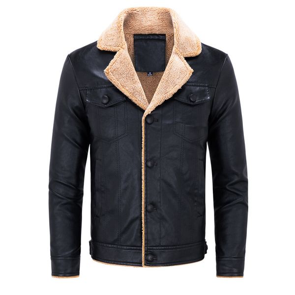 men's fur & faux drop fashion leather jacket men winter warm lapel pu coat plus velvet thicken windproof motorcycle outerwear male, Black
men's fur & faux drop fashion leather jacket men winter warm lapel pu coat plus velvet thicken windproof motorcycle outerwear male, Black
