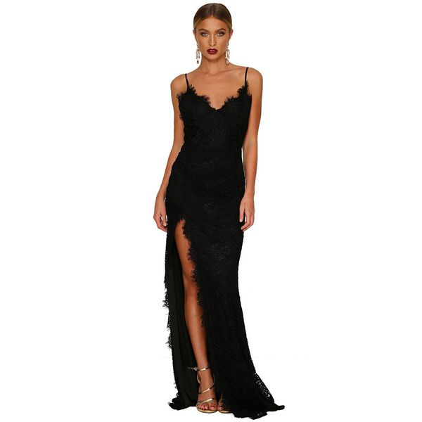 shi ying new strapless v-neck strappy lace halter dress spread out fork wedding gown dress 61696, White;black
shi ying new strapless v-neck strappy lace halter dress spread out fork wedding gown dress 61696, White;black