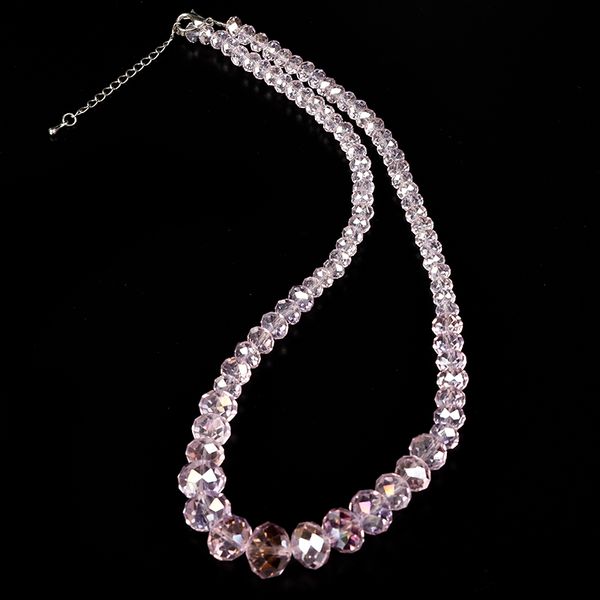 the transparent glass material gives off an attractive light glass c-o-loured glaze necklace, Silver
the transparent glass material gives off an attractive light glass c-o-loured glaze necklace, Silver