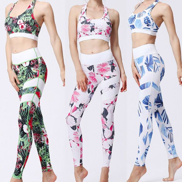 women 2020 new indoor floral printed gym suit yoga cropped leggings ropa deportiva mujer sports sets gym clothing yoga set, White;red
women 2020 new indoor floral printed gym suit yoga cropped leggings ropa deportiva mujer sports sets gym clothing yoga set, White;red