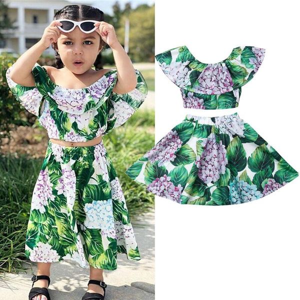 summer toddler kids baby girls clothes sets off shoulder floral ruffle skirts outfits 1-6y clothes set, White
summer toddler kids baby girls clothes sets off shoulder floral ruffle skirts outfits 1-6y clothes set, White