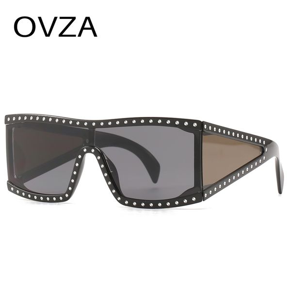 ovza oversized goggles fashion womens sunglasses brand sunglasses laser point drill frame s7093, White;black
ovza oversized goggles fashion womens sunglasses brand sunglasses laser point drill frame s7093, White;black