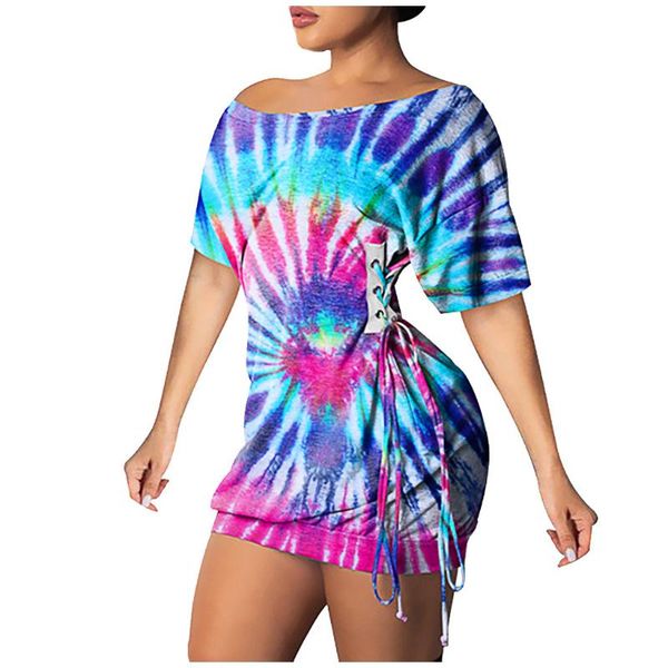 2020 summer dress women bandage gradation tie-dyed print short sleeves mini dress cocktail nightclub party vestidos, White
2020 summer dress women bandage gradation tie-dyed print short sleeves mini dress cocktail nightclub party vestidos, White