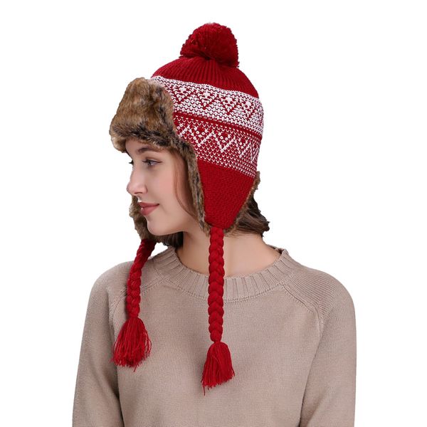 winter hat 2018 popular warm women with ear flaps snow ski thick knit wool beanie cap hat dropship <=487g##, Blue;gray
winter hat 2018 popular warm women with ear flaps snow ski thick knit wool beanie cap hat dropship <=487g##, Blue;gray