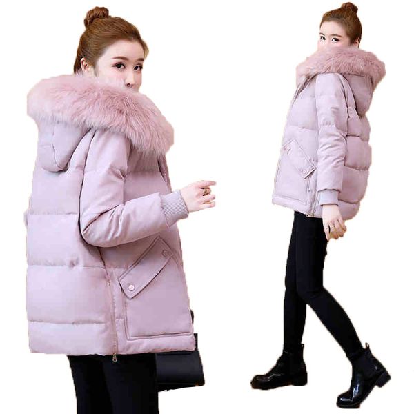 short down cotton parkas female 2018 korean winter jacket thick warm hooded large fur collar women down cotton coat, Black
short down cotton parkas female 2018 korean winter jacket thick warm hooded large fur collar women down cotton coat, Black
