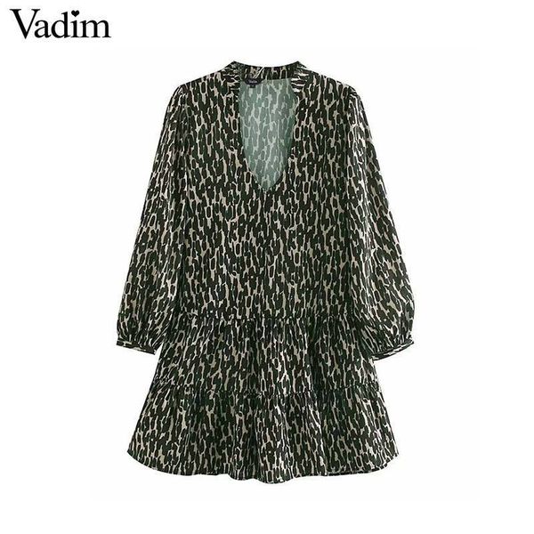 vadim women chic leopard print mini dress v neck long sleeve straight animal pattern retro female casual dresses vestidos qc934, Black;gray
vadim women chic leopard print mini dress v neck long sleeve straight animal pattern retro female casual dresses vestidos qc934, Black;gray