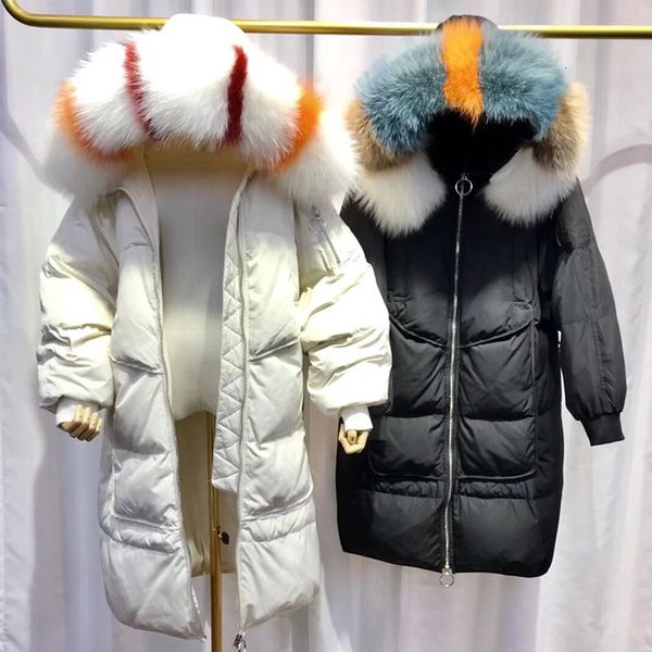 real natural fur winter jacket women coats women's down jacket long parka white duck down jacket warm loose plus size coat, Black
real natural fur winter jacket women coats women's down jacket long parka white duck down jacket warm loose plus size coat, Black
