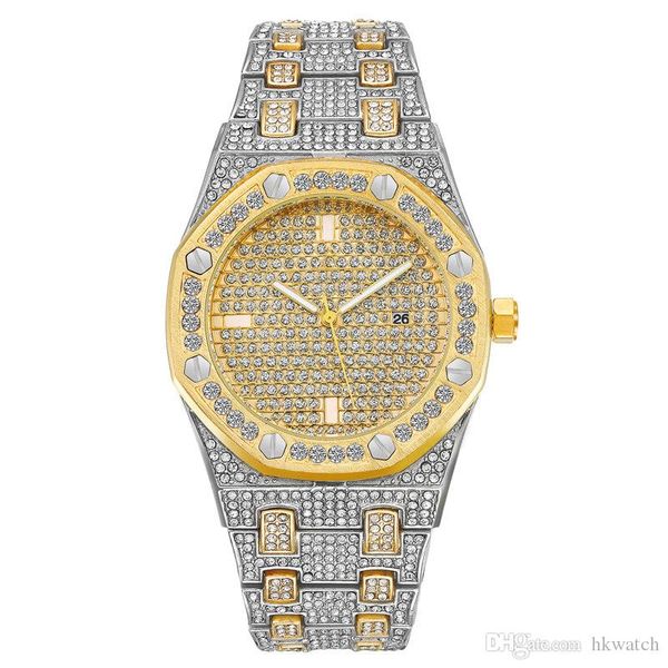 6 colors mens fashion watch royal oak luxury designer diamond iced out watches stainless steel bling quartz movement party wristwatch clock, Slivery;brown
6 colors mens fashion watch royal oak luxury designer diamond iced out watches stainless steel bling quartz movement party wristwatch clock, Slivery;brown