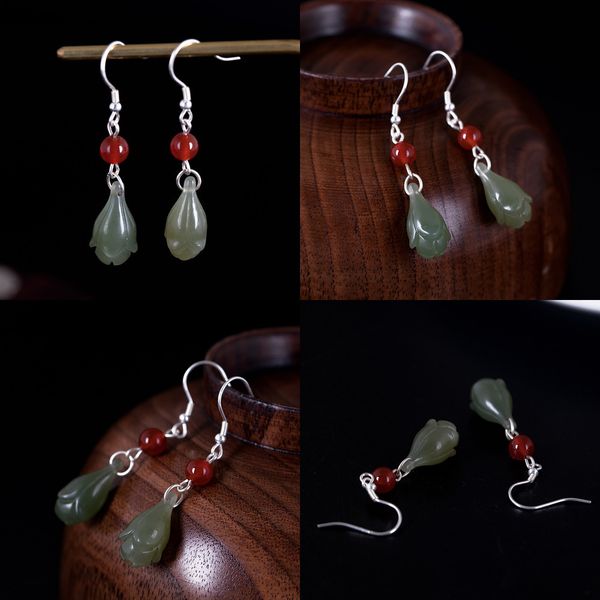 925 s silver originality manual design diy red agate earring temperament nation wind n magnolia ear hook earring charms, Golden
925 s silver originality manual design diy red agate earring temperament nation wind n magnolia ear hook earring charms, Golden