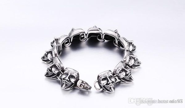 v-character vendetta mask bracelet men's personality domineering bracelet european and american jewelry titanium steel personality jewe, Black
v-character vendetta mask bracelet men's personality domineering bracelet european and american jewelry titanium steel personality jewe, Black