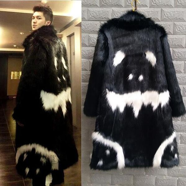 men fur coat winter faux fur outwear on one sides coat men punk parka jackets long leather overcoats genuine clothing, Black
men fur coat winter faux fur outwear on one sides coat men punk parka jackets long leather overcoats genuine clothing, Black