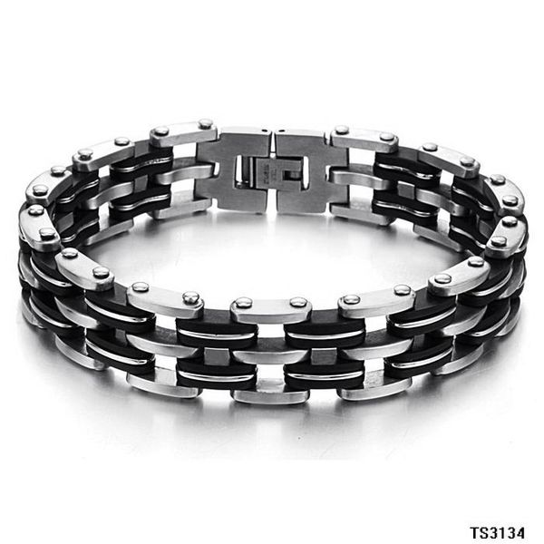 stainless steel bracelets men jewelry fashion steel 200mm stainless steel men's bracelet gs3134, Black
stainless steel bracelets men jewelry fashion steel 200mm stainless steel men's bracelet gs3134, Black