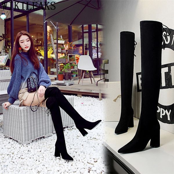 over the knee boots high heels boots women black bigtree shoes thick heel shoes woman cuissardes femme chaussure ayakkabi
over the knee boots high heels boots women black bigtree shoes thick heel shoes woman cuissardes femme chaussure ayakkabi
