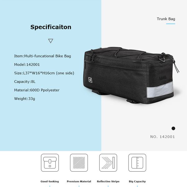 roswheel sahoo series 142001 велосипед термоизолированный багажник сумка кулер обед сумка pannier pack с плечевым ремнем 8l 
roswheel sahoo series 142001 велосипед термоизолированный багажник сумка кулер обед сумка pannier pack с плечевым ремнем 8l