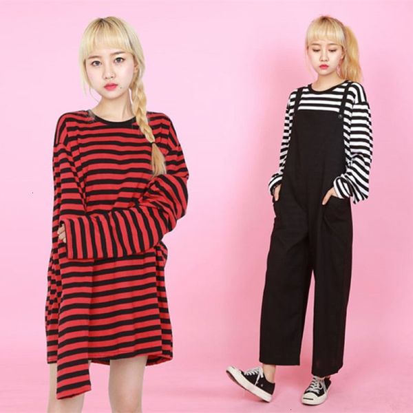 womens designer t shirts tee shirt femme new black red striped korean women men loose t shirt fashion korean style school students, White
womens designer t shirts tee shirt femme new black red striped korean women men loose t shirt fashion korean style school students, White