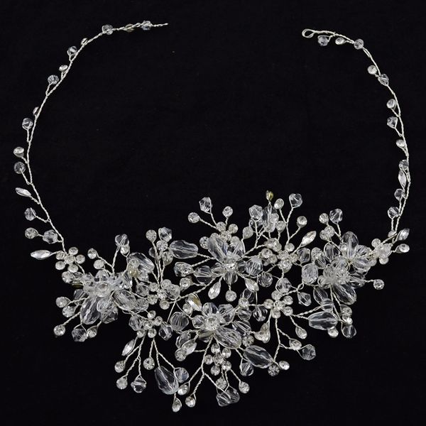 rose gold rhinestone blossoms beaded headband silver metal crystal wedding hairpiece bridal hair vine accessories tiara jewelry, Golden;white
rose gold rhinestone blossoms beaded headband silver metal crystal wedding hairpiece bridal hair vine accessories tiara jewelry, Golden;white