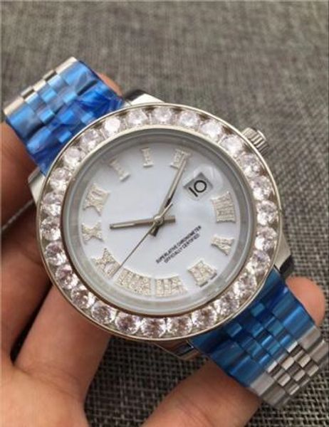 new selling men watches automatic mechanical movement wristwatches big diamond stainless steel mens watches sports watches, Slivery;brown
new selling men watches automatic mechanical movement wristwatches big diamond stainless steel mens watches sports watches, Slivery;brown