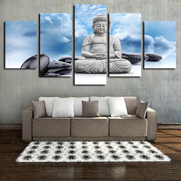 5 panels blue sky clouds zen artworks giclee canvas wall art for home decor abstract poster canvas print oil painting
5 panels blue sky clouds zen artworks giclee canvas wall art for home decor abstract poster canvas print oil painting