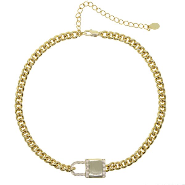 fashion square padlock pendant necklace women men vintage gold lock small cz necklace thick chain lock punk jewelry on the neck, Silver
fashion square padlock pendant necklace women men vintage gold lock small cz necklace thick chain lock punk jewelry on the neck, Silver