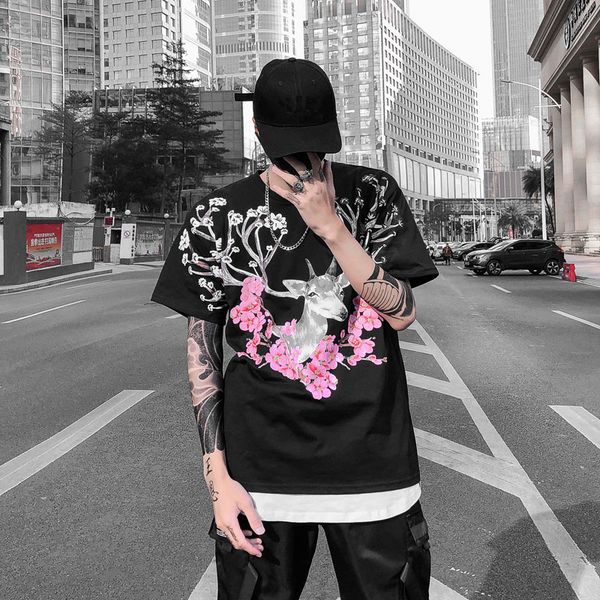 for couples, summer wear sika deer hip-hop short-sleeved t-shirts ins loose-fitting trend round-neck, half-sleeved hiphop, White;black
for couples, summer wear sika deer hip-hop short-sleeved t-shirts ins loose-fitting trend round-neck, half-sleeved hiphop, White;black