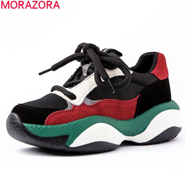 morazora 2020 new arrival genuine leather shoes women sneakers mixed colors lace up casual shoes ladies flat platform sneakers, Black
morazora 2020 new arrival genuine leather shoes women sneakers mixed colors lace up casual shoes ladies flat platform sneakers, Black
