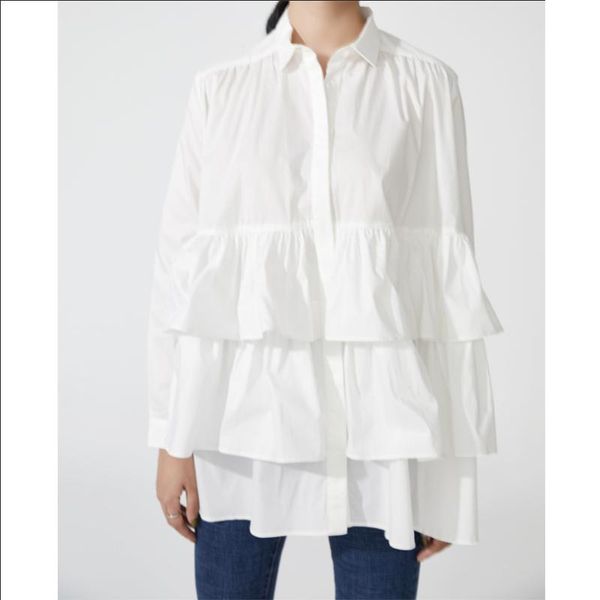 женская рубашка торт ламинированные свободные ретро нерегулярные a-line рубашка большой воротник хлопчатобумажный топ, White
женская рубашка торт ламинированные свободные ретро нерегулярные a-line рубашка большой воротник хлопчатобумажный топ, White